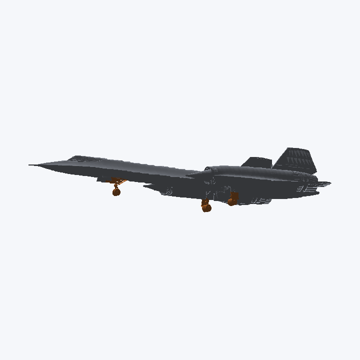SR-71 landing gear retracting, rendered from the in-game model